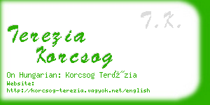 terezia korcsog business card
